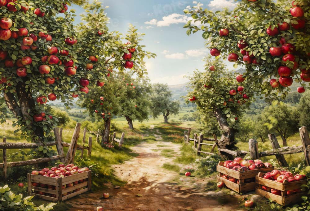 Kate Apple Tree Manor Harvest Backdrop Designed by Emetselch - Kate Backdrop AU
