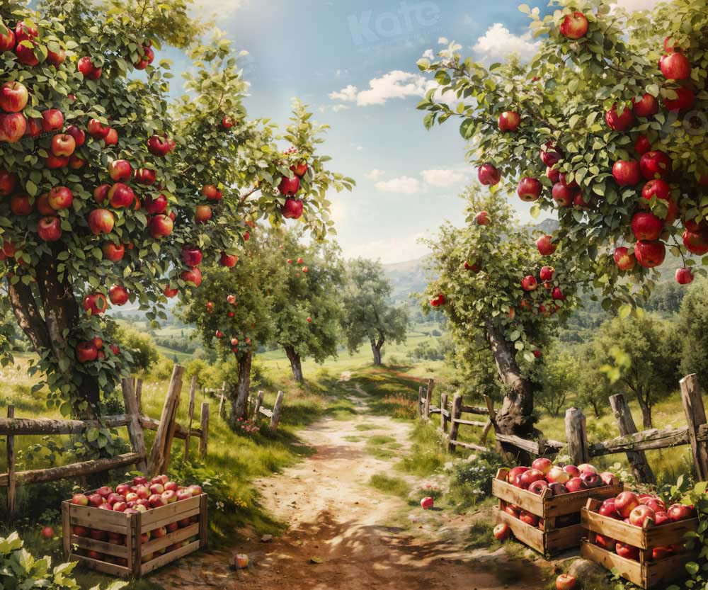 Kate Apple Tree Manor Harvest Backdrop Designed by Emetselch - Kate Backdrop AU