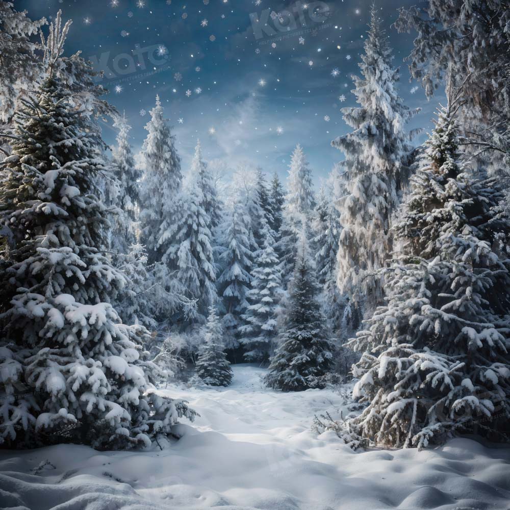 Kate Winter Snowy Woods Backdrop for Photography - Kate Backdrop AU