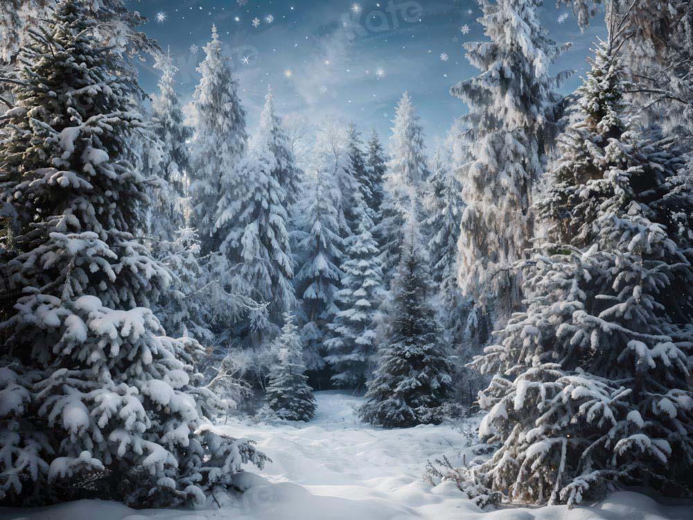 Kate Winter Snowy Woods Backdrop for Photography - Kate Backdrop AU