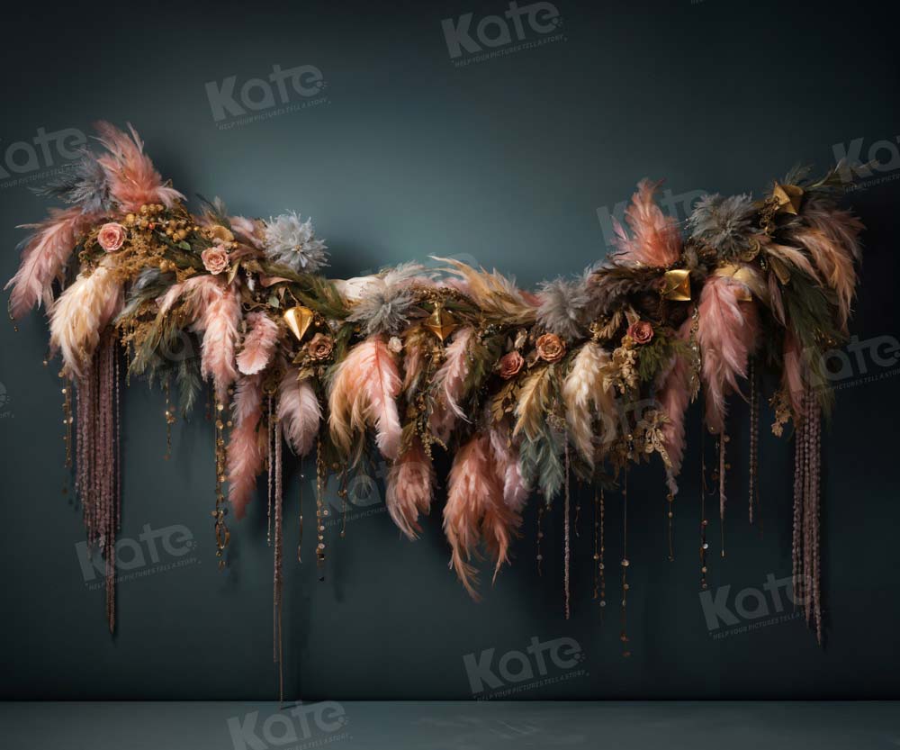 Kate Fall Flower Wall Boho Backdrop Designed by Emetselch