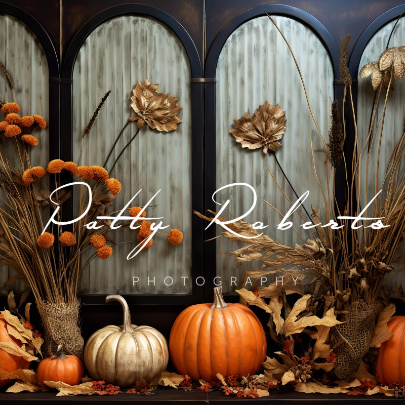 Kate Boho Dark Pumpkins Backdrop Designed by Patty Robertss - Kate Backdrop AU