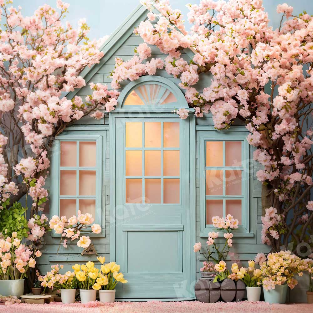 Kate Spring Flowers House Backdrop Designed by Emetselch - Kate Backdrop AU