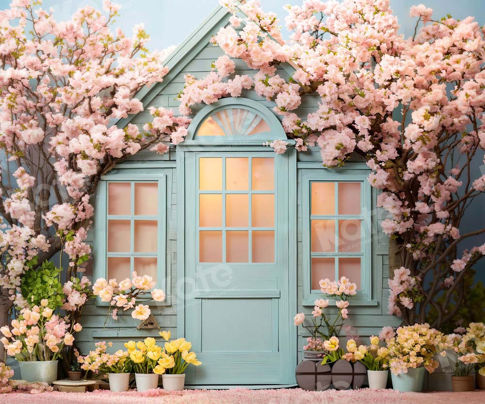 Kate Spring Flowers House Backdrop Designed by Emetselch - Kate Backdrop AU