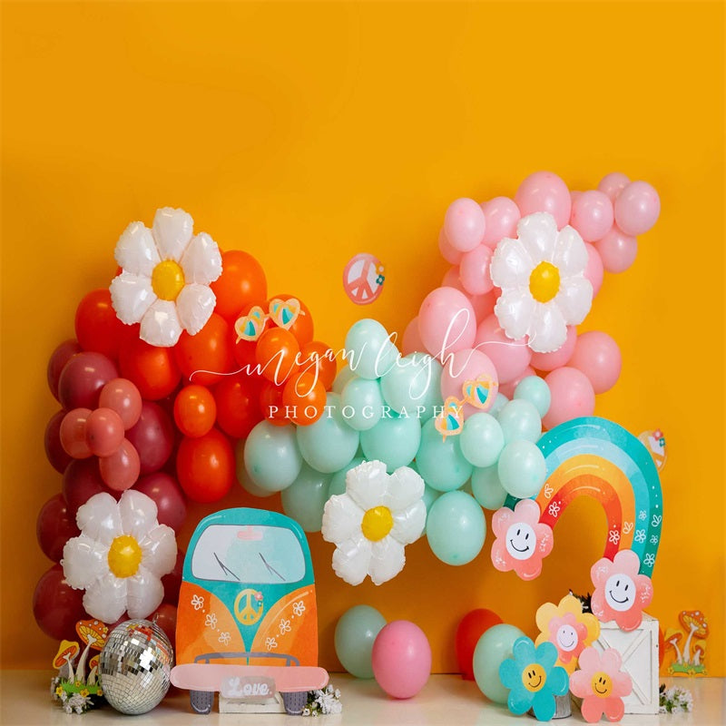 Kate Groovy Party Backdrop Designed by Megan Leigh Photography - Kate Backdrop AU