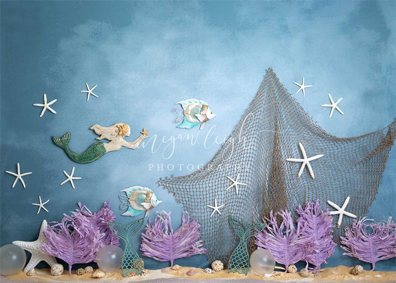 Kate Mermaid Reef Backdrop Designed by Megan Leigh Photography
