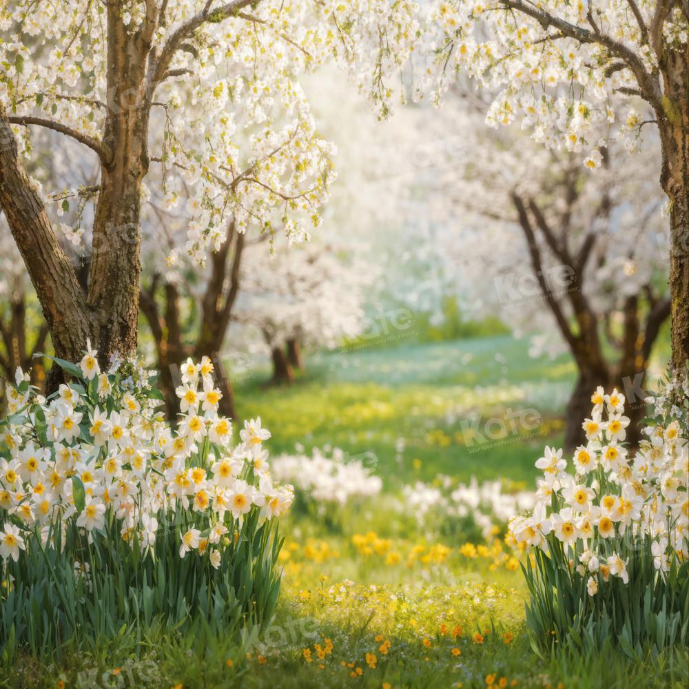 Kate Spring Forest Grass Flowers Backdrop Designed by Emetselch - Kate Backdrop AU