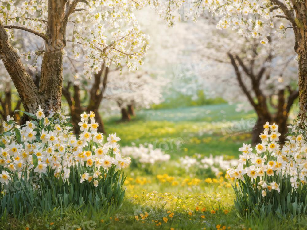 Kate Spring Forest Grass Flowers Backdrop Designed by Emetselch - Kate Backdrop AU