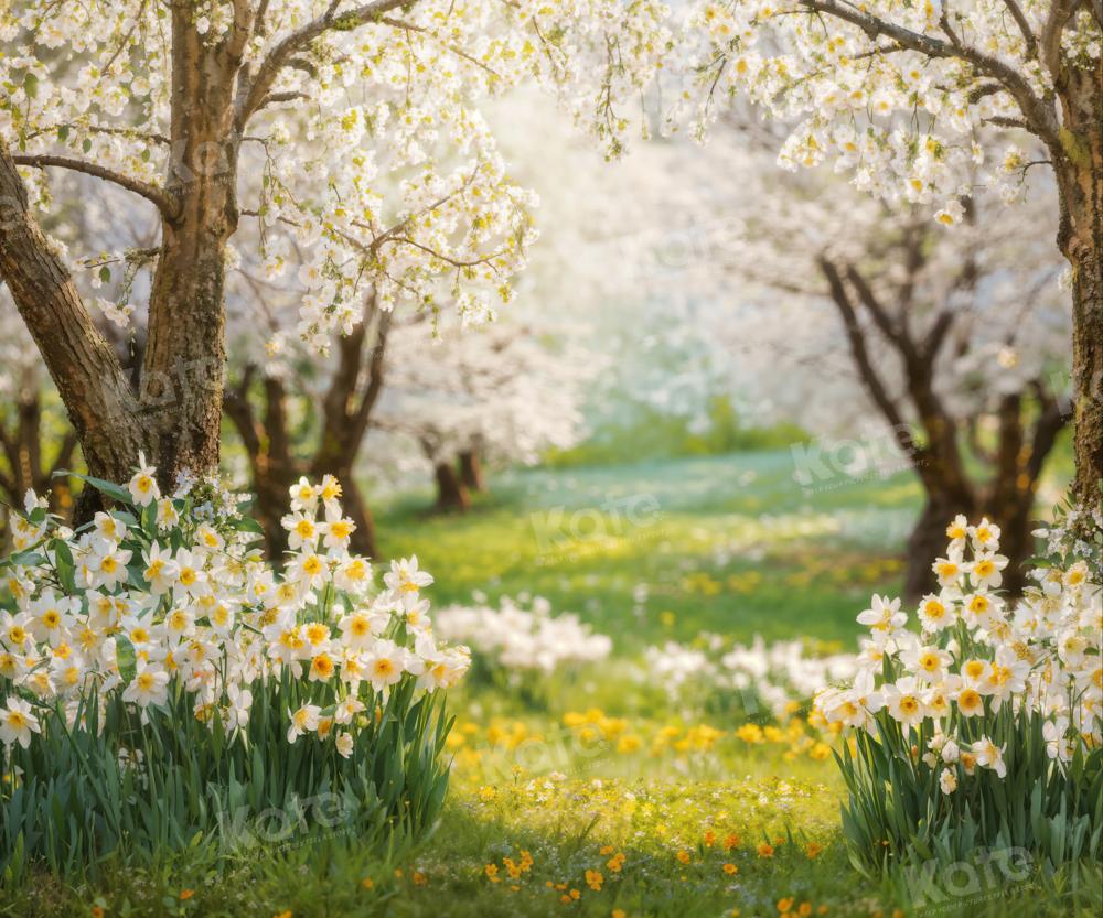 Kate Spring Forest Grass Flowers Backdrop Designed by Emetselch - Kate Backdrop AU