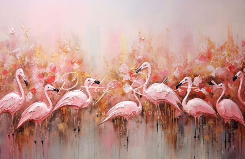 Kate Pink Flamingos Backdrop Designed by Patty Robertss - Kate Backdrop AU