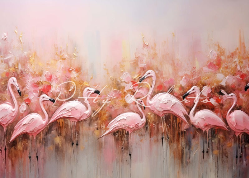 Kate Pink Flamingos Backdrop Designed by Patty Robertss - Kate Backdrop AU
