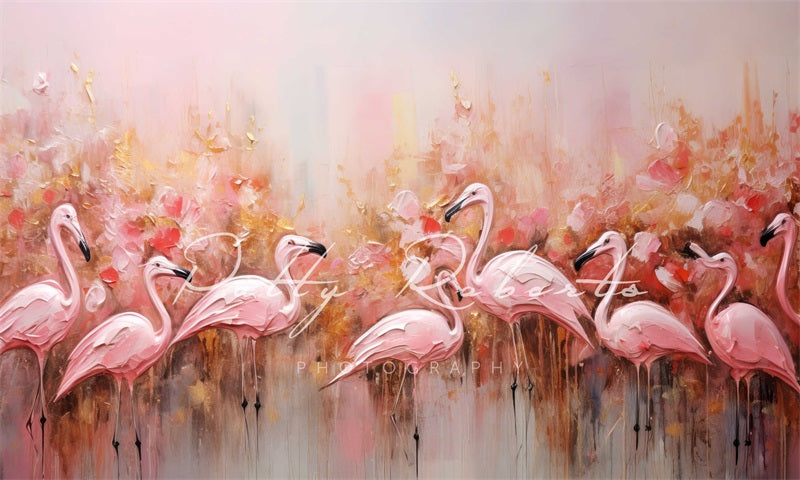 Kate Pink Flamingos Backdrop Designed by Patty Robertss - Kate Backdrop AU