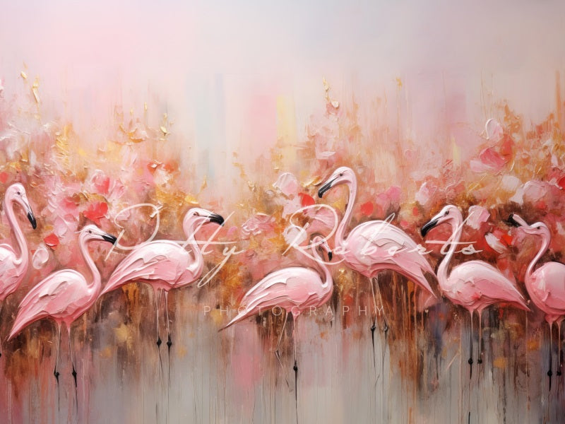 Kate Pink Flamingos Backdrop Designed by Patty Robertss - Kate Backdrop AU