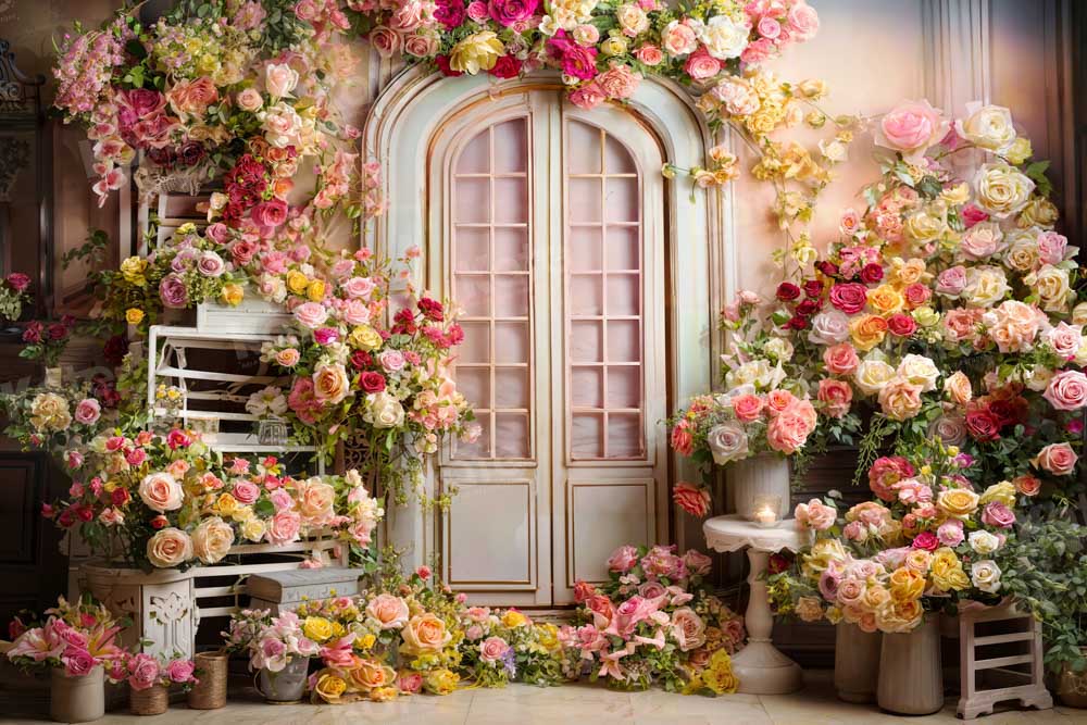 Kate Spring Mother's Day Colorful Flowers Backdrop Designed by Emetselch - Kate Backdrop AU