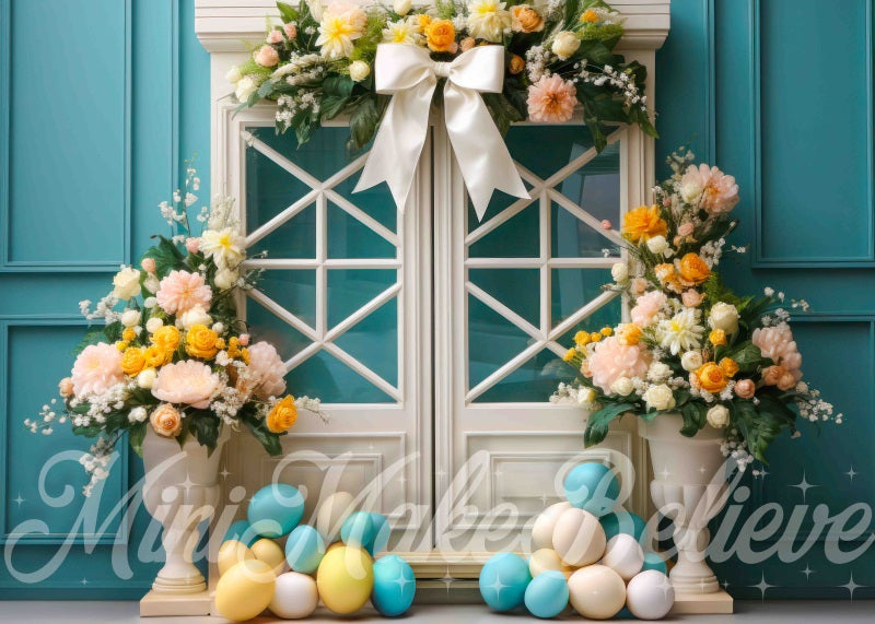 Kate Easter Spring Storefront Doors Backdrop Designed by Mini MakeBelieve - Kate Backdrop AU