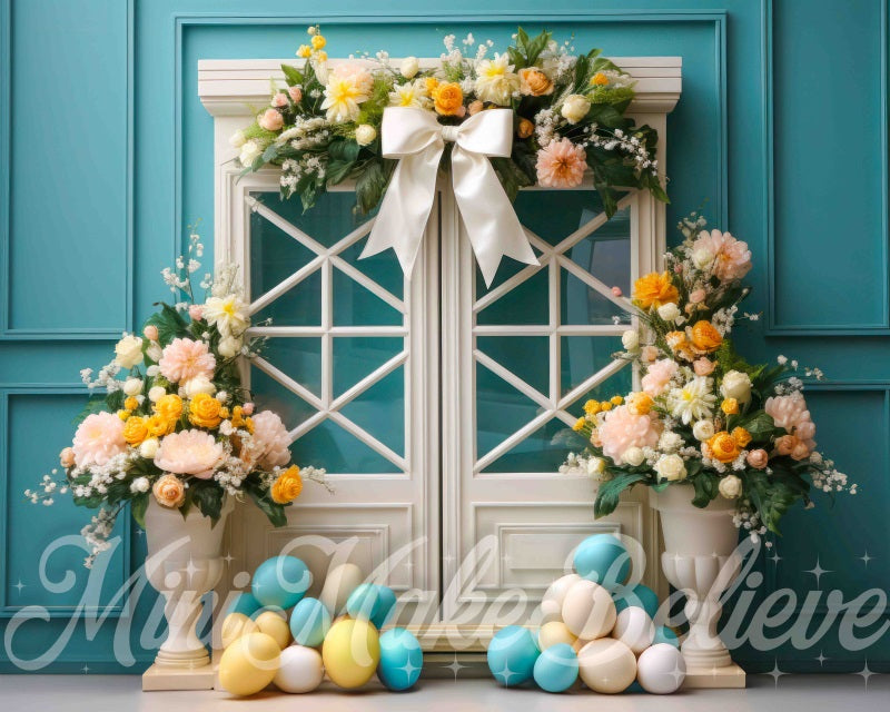 Kate Easter Spring Storefront Doors Backdrop Designed by Mini MakeBelieve - Kate Backdrop AU