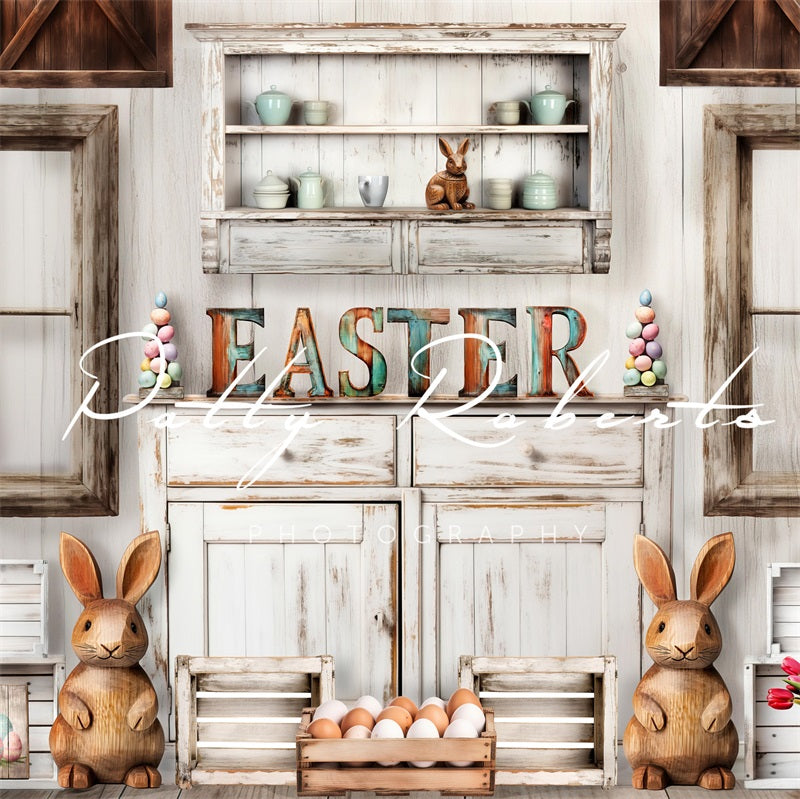 Kate Rustic Easter Rabbits Backdrop Designed by Patty Robertss