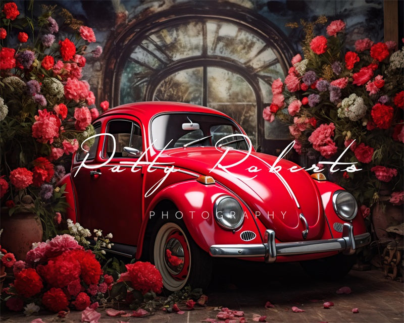 Kate Valentine's Day Red Car Backdrop Designed by Patty Robertss - Kate Backdrop AU