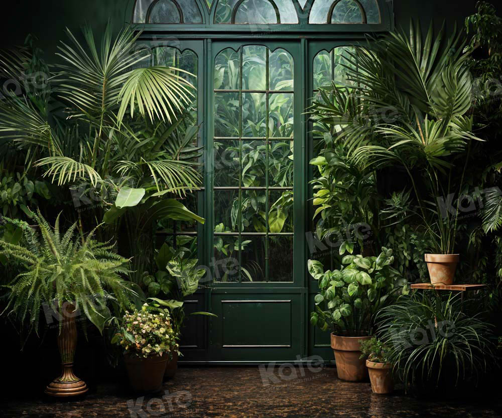 Kate Spring/Summer Green Plant Door Backdrop Designed by Emetselch