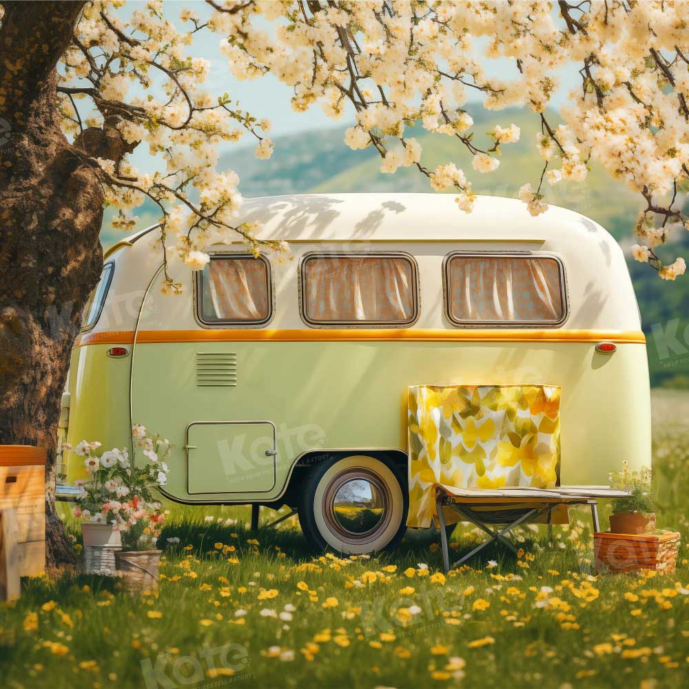 Kate Spring Outdoor Wildflower Car Backdrop Designed by Emetselch - Kate Backdrop AU