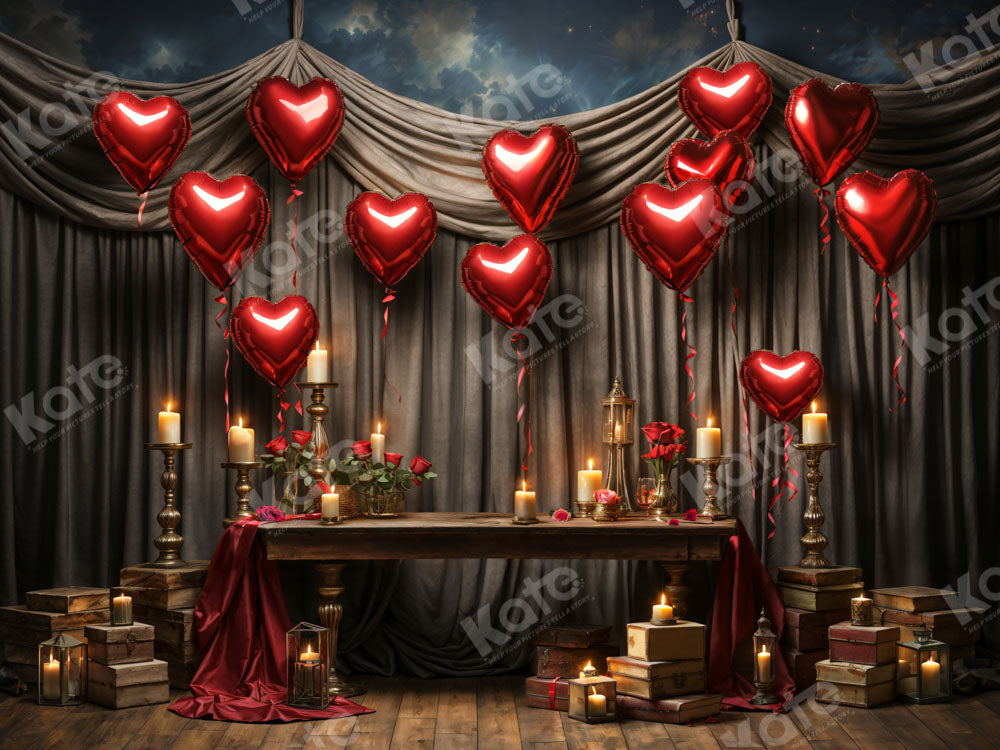 Kate Valentine Love Balloon Candle Backdrop Designed by Chain Photography
