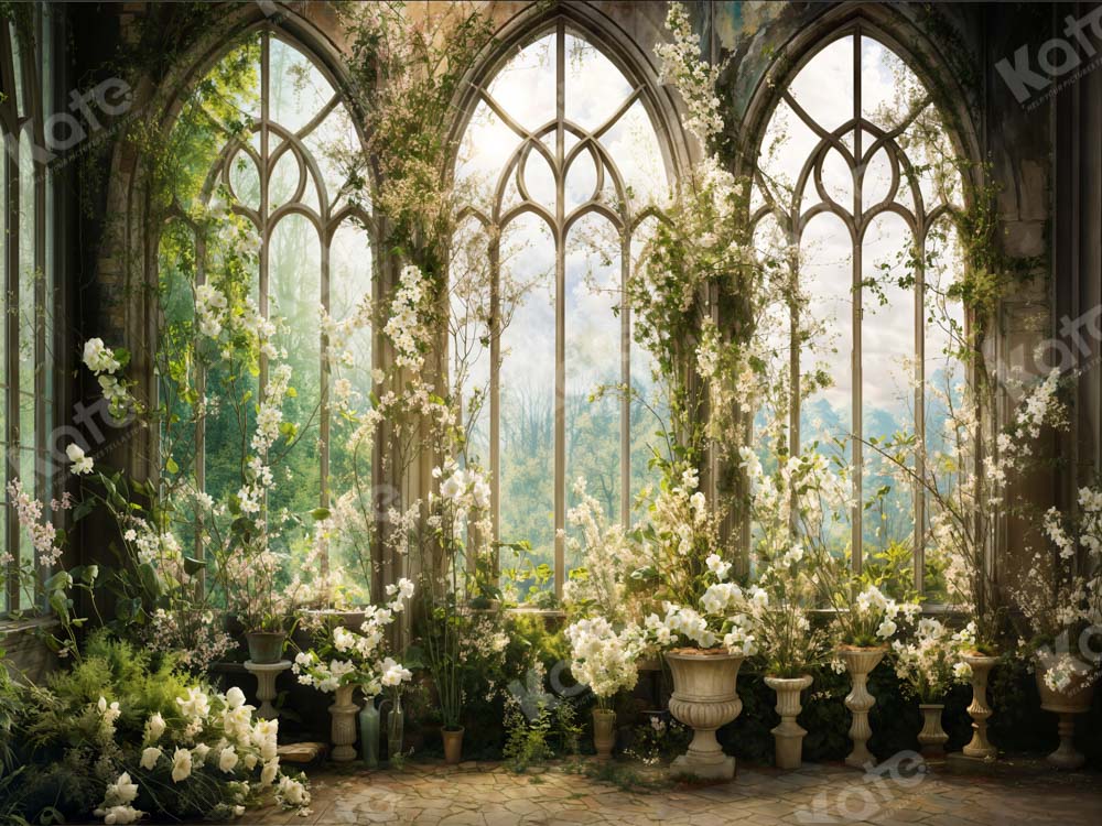 Kate Spring Flowers Window Room Backdrop Designed by Chain Photography - Kate Backdrop AU