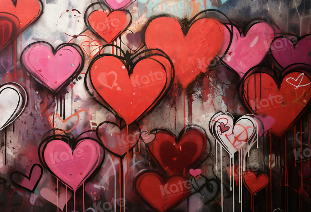 Kate Valentine's Day Hearts Backdrop Designed by Chain Photography