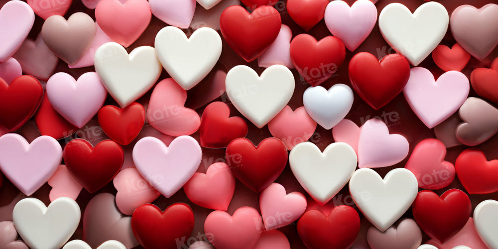 Kate Valentine's Day Pink Heart Backdrop Designed by Chain Photography - Kate Backdrop AU