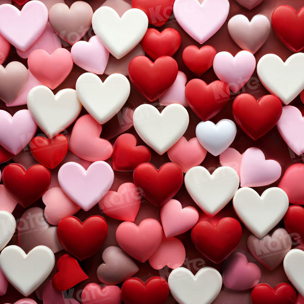 Kate Valentine's Day Pink Heart Backdrop Designed by Chain Photography - Kate Backdrop AU