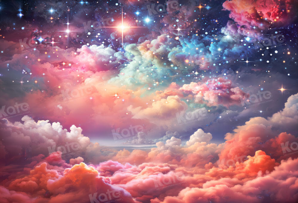 Kate Dreamy Colorful Auspicious Clouds Backdrop Sparkling Designed by Chain Photography