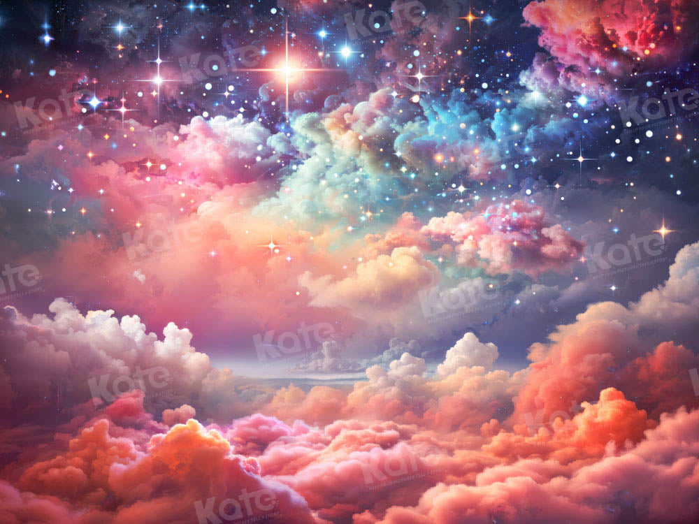Kate Dreamy Colorful Auspicious Clouds Backdrop Sparkling Designed by Chain Photography