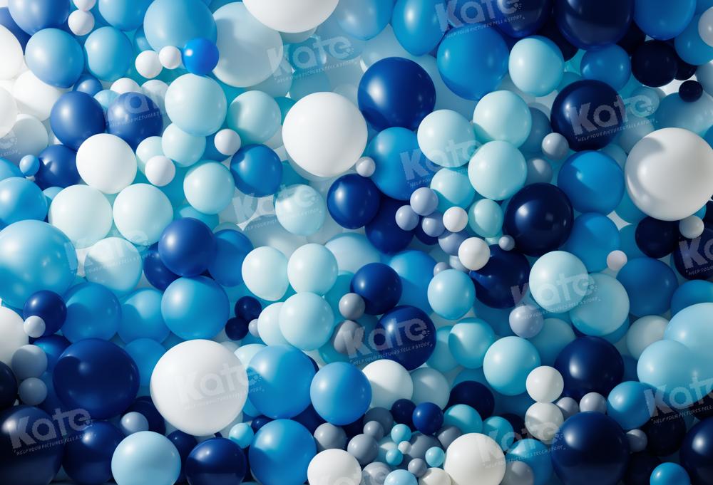 Kate Blue And White Balloons Backdrop Designed by Chain Photography - Kate Backdrop AU