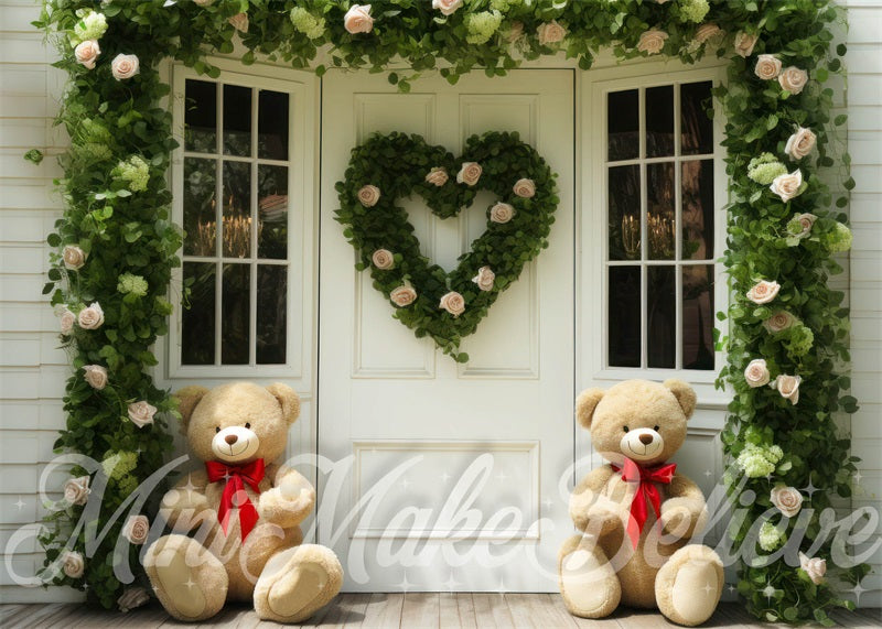 Kate Valentine Door Teddy Bears Backdrop Designed by Mini MakeBelieve