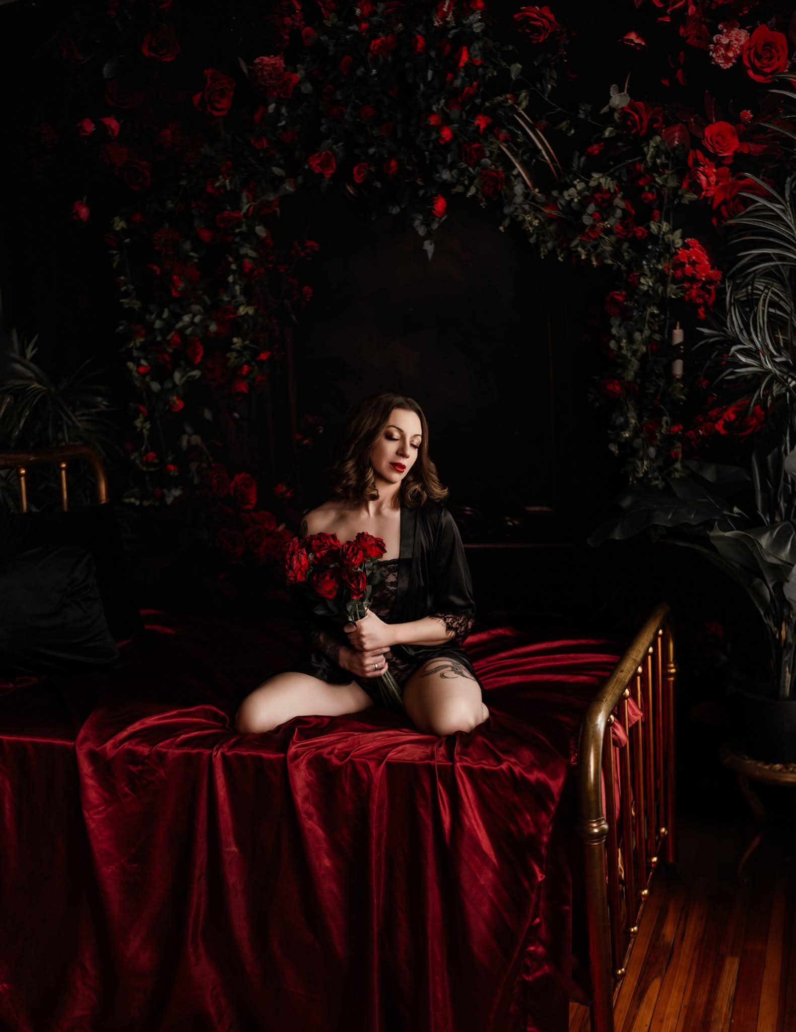 Kate Valentine Red Rose Metal Wall Backdrop Designed by Chain Photography - Kate Backdrop AU
