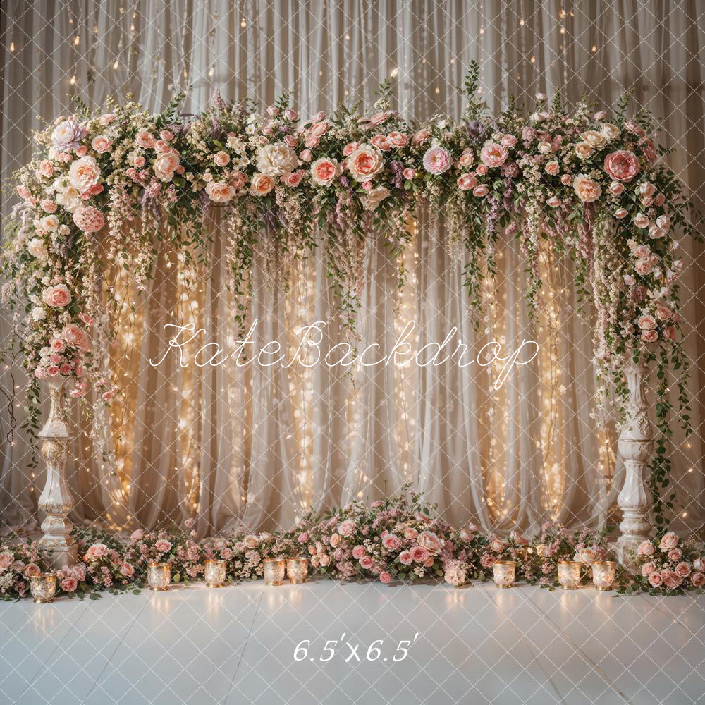 Kate Flower Light String Curtain Backdrop Designed by Chain Photography