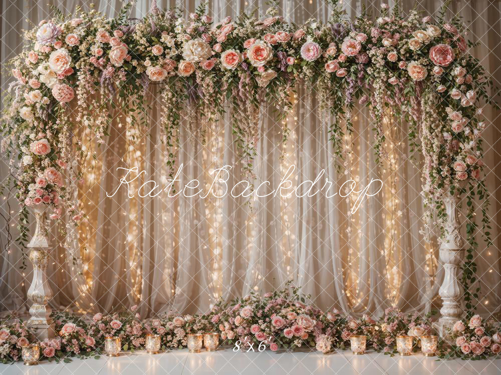 Kate Flower Light String Curtain Backdrop Designed by Chain Photography