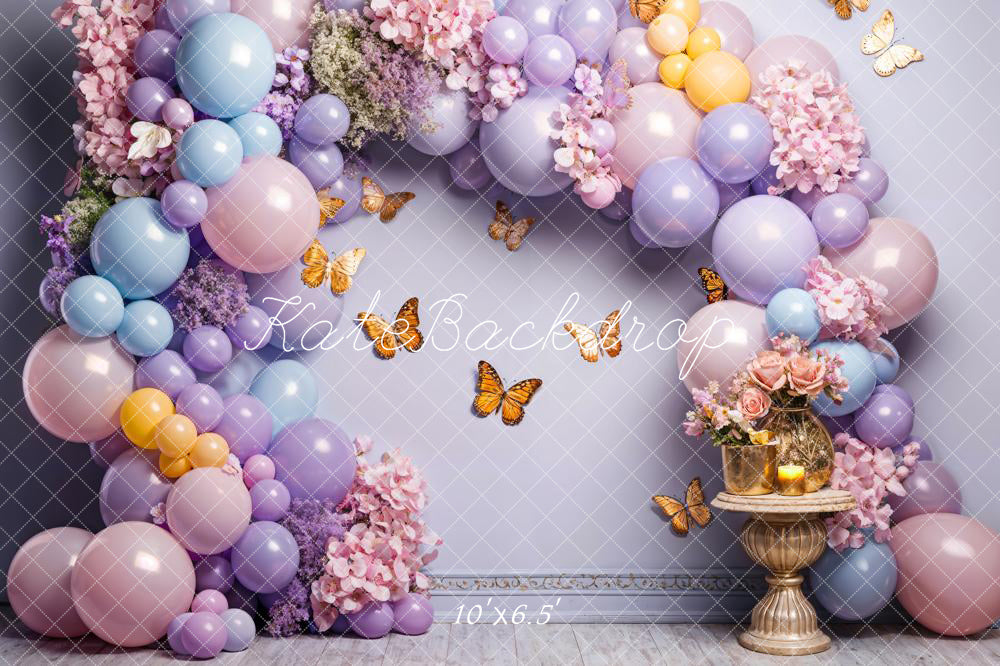Kate Colorful Balloon Butterfly Wall Backdrop Designed by Chain Photography