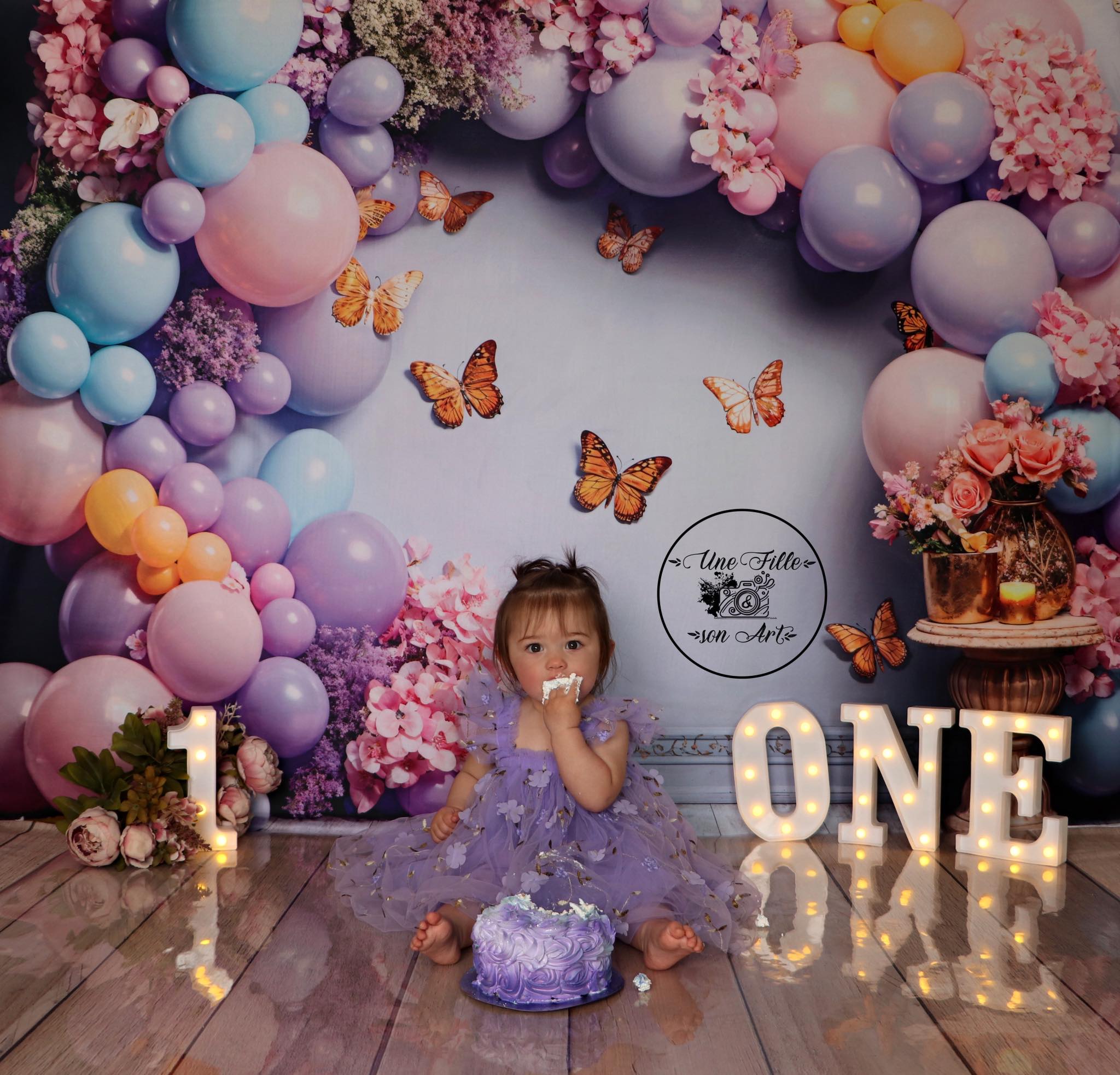 Kate Colorful Balloon Butterfly Wall Backdrop Designed by Chain Photography - Kate Backdrop AU