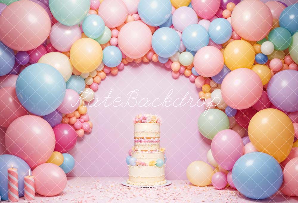 Kate Balloon Birthday Backdrop Cake Smash Designed by Chain Photography