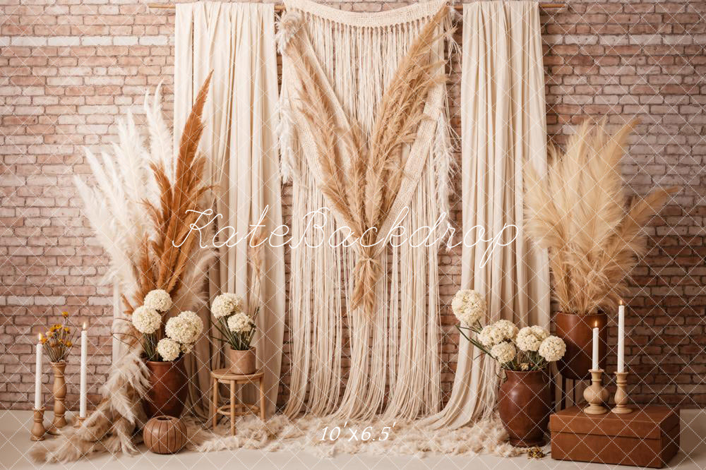 Kate Boho Candle Reed Curtains Backdrop Designed by Chain Photography - Kate Backdrop AU