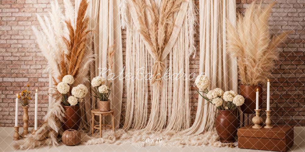 Kate Boho Candle Reed Curtains Backdrop Designed by Chain Photography - Kate Backdrop AU
