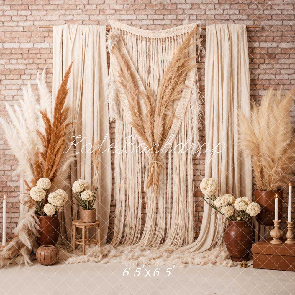 Kate Boho Candle Reed Curtains Backdrop Designed by Chain Photography - Kate Backdrop AU