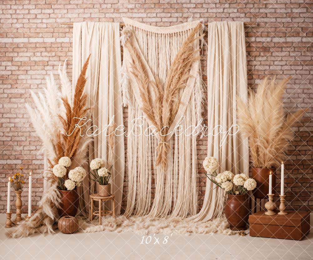 Kate Boho Candle Reed Curtains Backdrop Designed by Chain Photography - Kate Backdrop AU