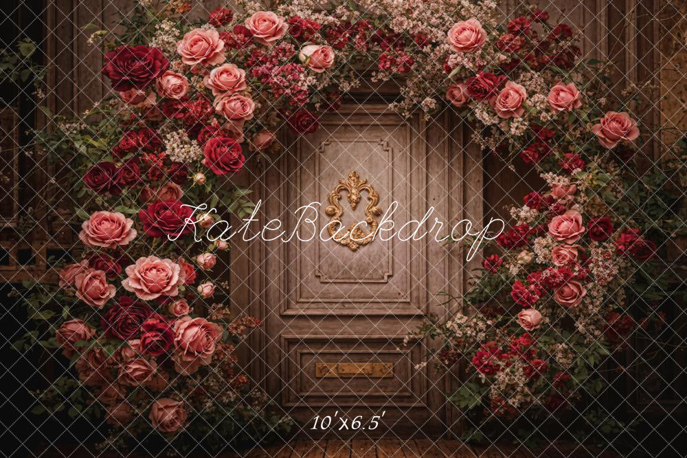 Kate Valentine's Day Flowers Metal Door Backdrop Designed by Chain Photography