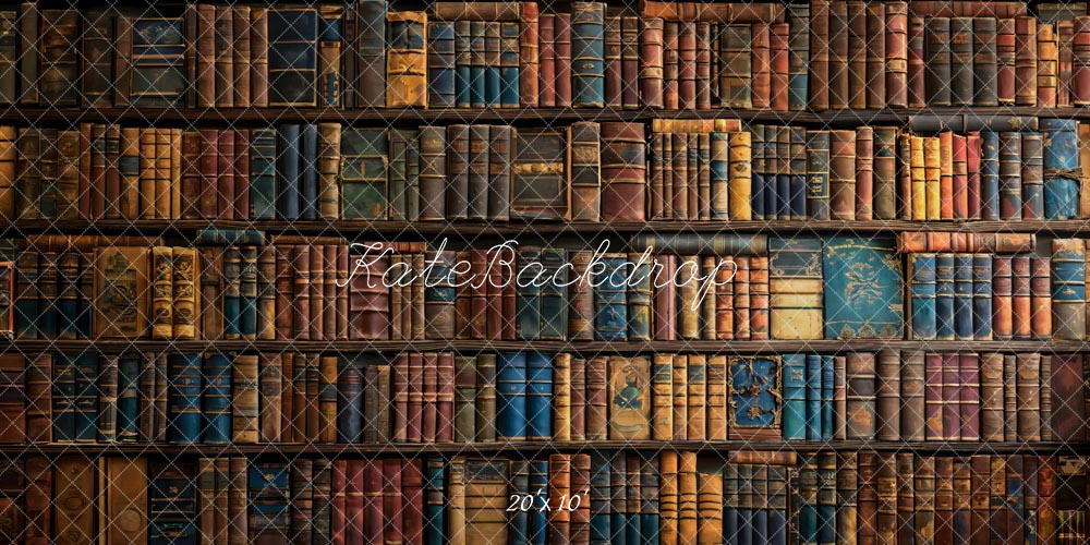 Kate Retro Books Wall Backdrop Designed by Chain Photography