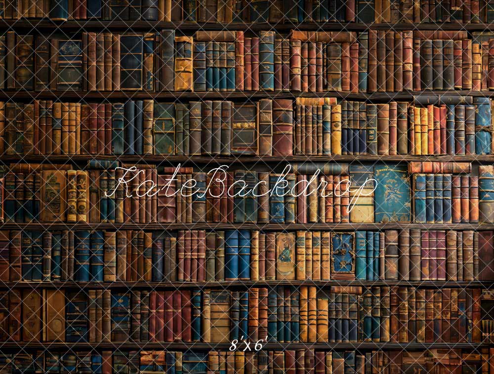 Kate Retro Books Wall Backdrop Designed by Chain Photography