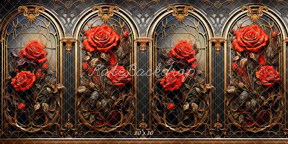 Kate Valentine Rose Metal Vintage Wall Backdrop Designed by Chain Photography