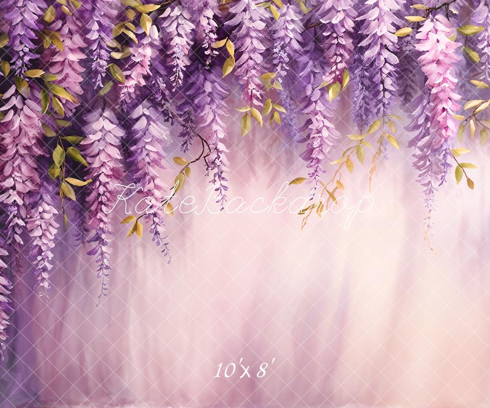 Kate Purple Leaf Art Backdrop Designed by Chain Photography - Kate Backdrop AU