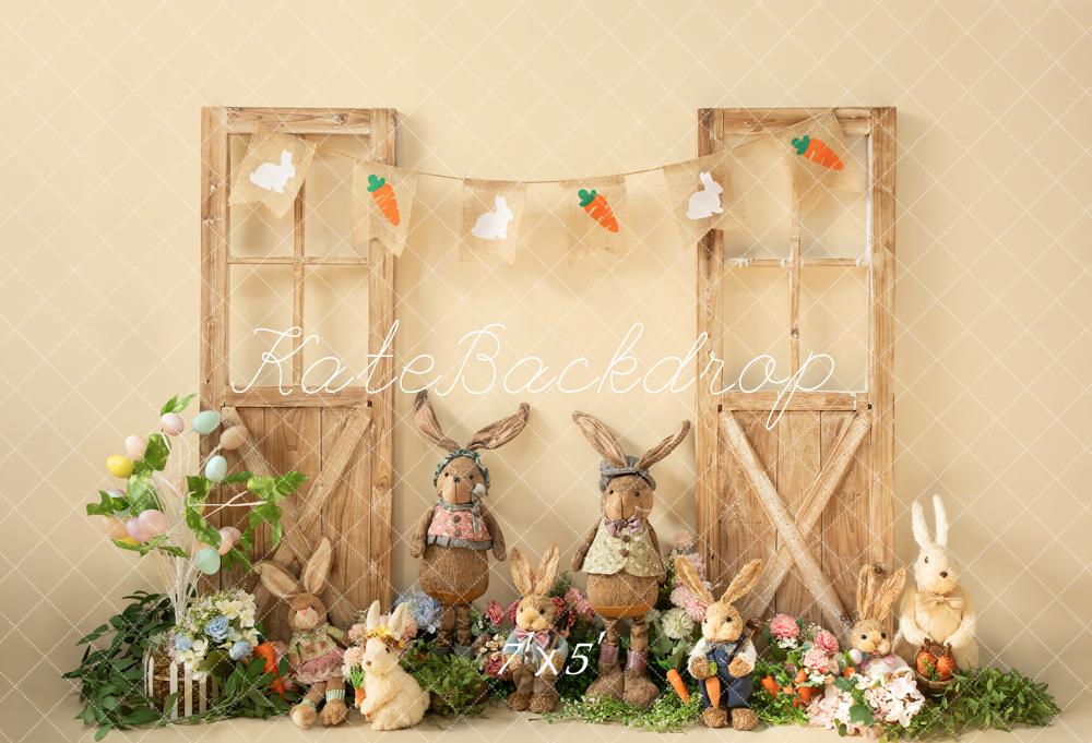 Kate Spring Easter Peter Rabbit Wooden Door Backdrop Designed by Emetselch