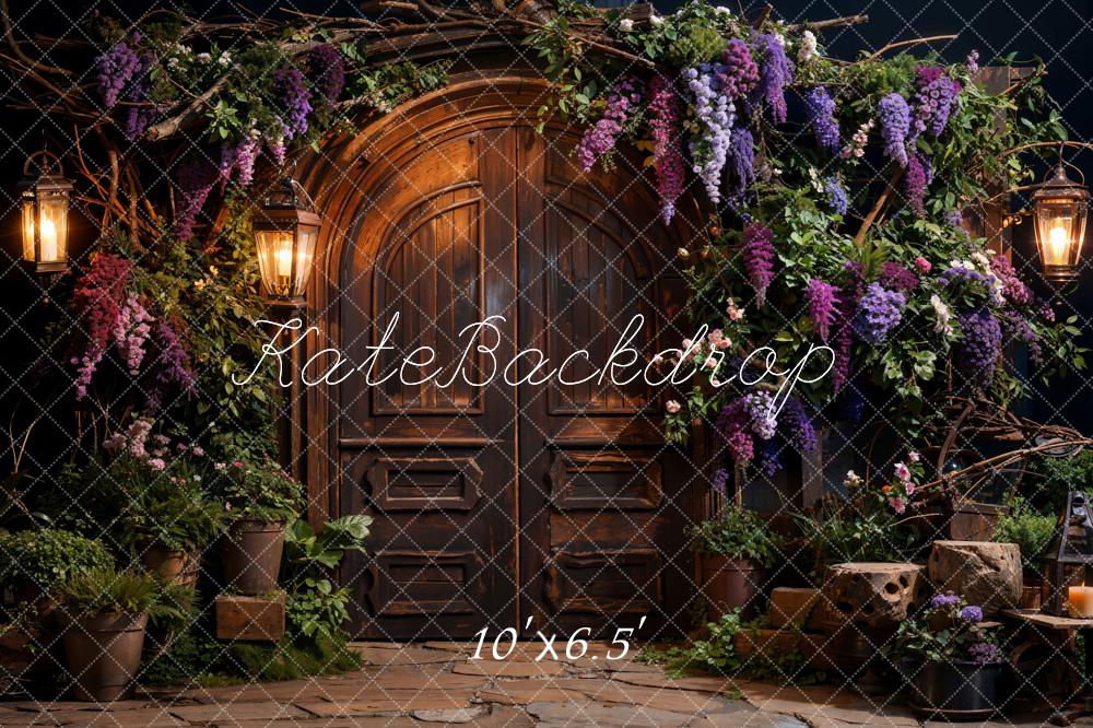 Kate Spring Wisteria Green Plant Metal Door Backdrop Designed by Chain Photography - Kate Backdrop AU